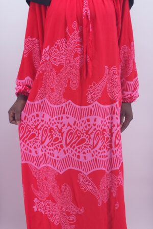 Abaya-Hemkläning-Röd