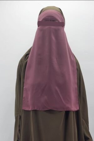 Singel-Layer Niqab med eller utan nässtring. Gammal rosa