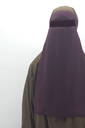 Singel-Layer Niqab med eller utan nässtring. Lilac