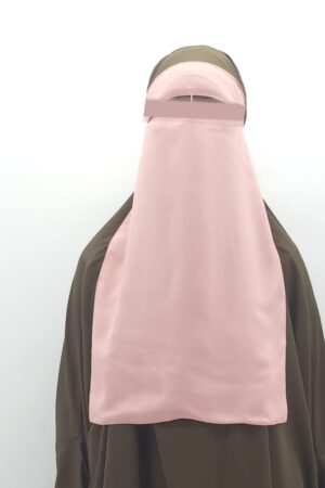 Singel-Layer Niqab med eller utan nässtring. Pink